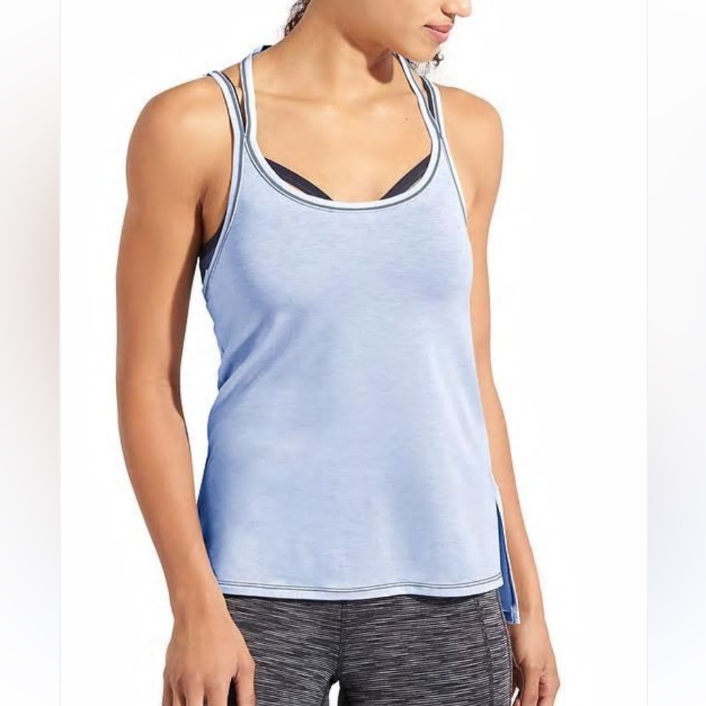 Athleta Drishti 2 in 1 Tank Top in Blue Size M
